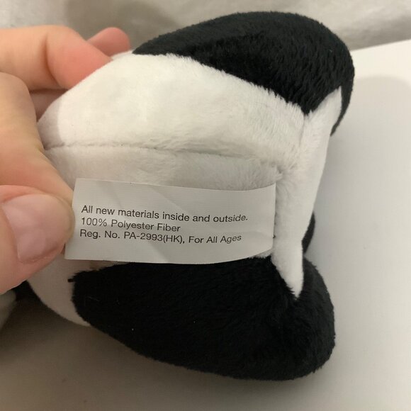 The Original Jungle Snubbies Plush Panda Stuffed Animal Toy 10" Black White NEW - Picture 5 of 8